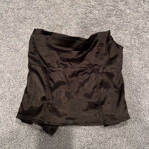 Black satin corset
